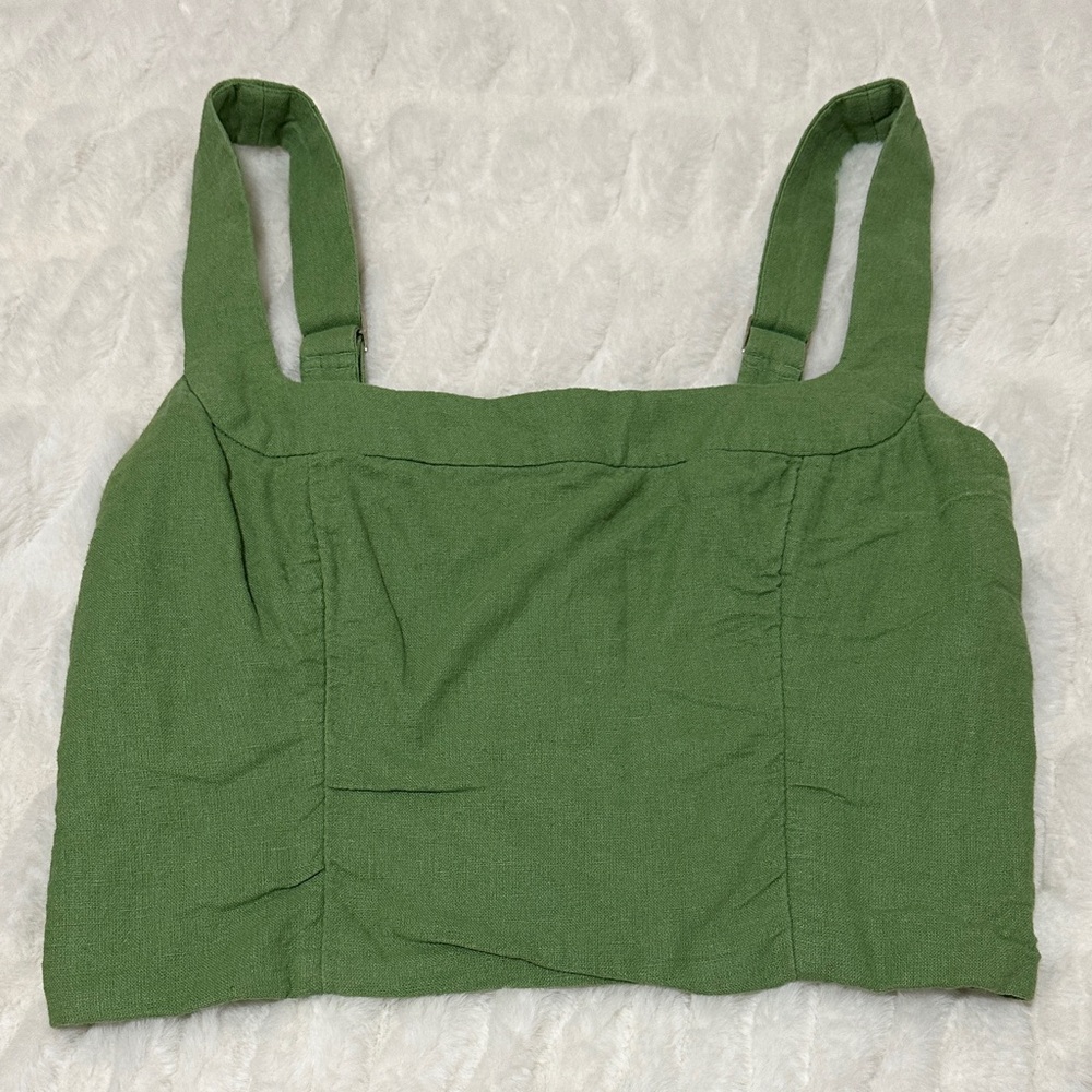 Abercrombie & Fitch Olive Green Crop Top